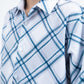 Kid's Checkered Long Sleeve White Shirt