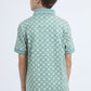 Kids Cotton Modern Fit Stretch Aztec Print Blue Polo