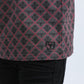 Kids Cotton Modern Fit Stretch Aztec Print Grey Polo
