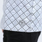 Kids Cotton Modern Fit Stretch Aztec Print White Polo