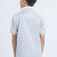 Kids Cotton Modern Fit Stretch Aztec Print White Polo