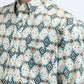 Kid's Cotton Monogram Digital Print Beige Dress Shirt