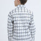 Kid's Cotton Monogram Digital Print White Dress Shirt