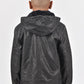 Hooded Biker Jacket kids platini back