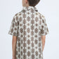 Kids Performance Fabric Modern Fit Stretch Aztec Print Beige Polo
