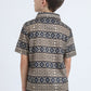 Kids Performance Fabric Modern Fit Stretch Aztec Print Black Polo