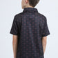 Kids Performance Fabric Modern Fit Stretch Aztec Print Black Polo