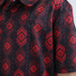 Kids Performance Fabric Modern Fit Stretch Aztec Print Black Polo