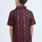 Kids Performance Fabric Modern Fit Stretch Aztec Print Black Polo