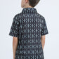 Kids Performance Fabric Modern Fit Stretch Aztec Print Black Polo