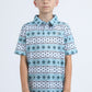 blue kids aztec performance polo iii front platini