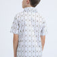 Kids Performance Fabric Modern Fit Stretch Aztec Print White Polo