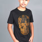 black skull diamonds rhinestone kids tee front platini