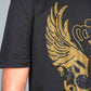 black feline crest rhinestone kids tee back platini