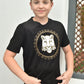 black royal emblem rhinestone kids tee back platini