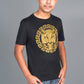 black bold graphic rhinestone kids tee front platini