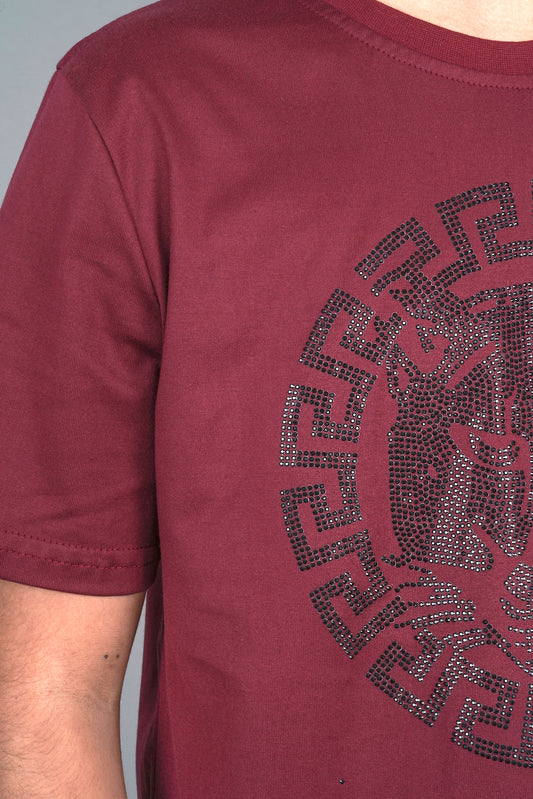 wine bold graphic rhinestone kids tee back platini