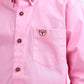 Kid´s Single Pocket Logo Modern Fit Stretch Hot Pink Dress Shirt