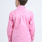 Kid´s Single Pocket Logo Modern Fit Stretch Hot Pink Dress Shirt