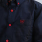 Kid´s Single Pocket Logo Modern Fit Stretch Navy Dress Shirt