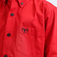 Kid´s Single Pocket Logo Modern Fit Stretch Red Dress Shirt