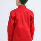 Kid´s Single Pocket Logo Modern Fit Stretch Red Dress Shirt