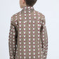 Kid's Western Modern Fit Cotton/Spandex Long Sleeve Beige Shirt with Snaps