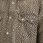 Kid's Western Modern Fit Cotton/Spandex Long Sleeve Beige Shirt with Snaps