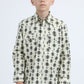 Kid's Western Modern Fit Cotton/Spandex Long Sleeve Beige Shirt with Snaps