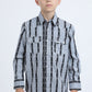 Kid's Western Modern Fit Cotton/Spandex Long Sleeve Black Shirt with Snaps
