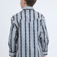 Kid's Western Modern Fit Cotton/Spandex Long Sleeve Black Shirt with Snaps