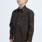 Kid's Western Modern Fit Cotton/Spandex Long Sleeve Black Shirt with Snaps
