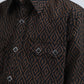 Kid's Western Modern Fit Cotton/Spandex Long Sleeve Black Shirt with Snaps