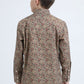 Kid's Western Modern Fit Cotton/Spandex Long Sleeve Khaki Shirt with Snaps