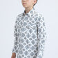 Kid's Western Modern Fit Cotton/Spandex Long Sleeve White Shirt with Snaps