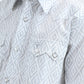 Kid's Western Modern Fit Cotton/Spandex Long Sleeve White Shirt with Snaps