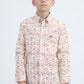 Kid's Western Modern Fit Cotton/Spandex Long Sleeve White Shirt with Snaps