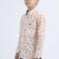 Kid's Western Modern Fit Cotton/Spandex Long Sleeve White Shirt with Snaps