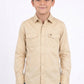 beige winslow kids western shirt platini front