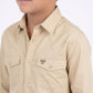 beige winslow kids western shirt platini detail