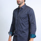 charcoal locke tartan cuff shirt men platini side