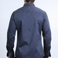 charcoal locke tartan cuff shirt men platini back