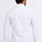 white locke tartan trim dress shirt men platini back