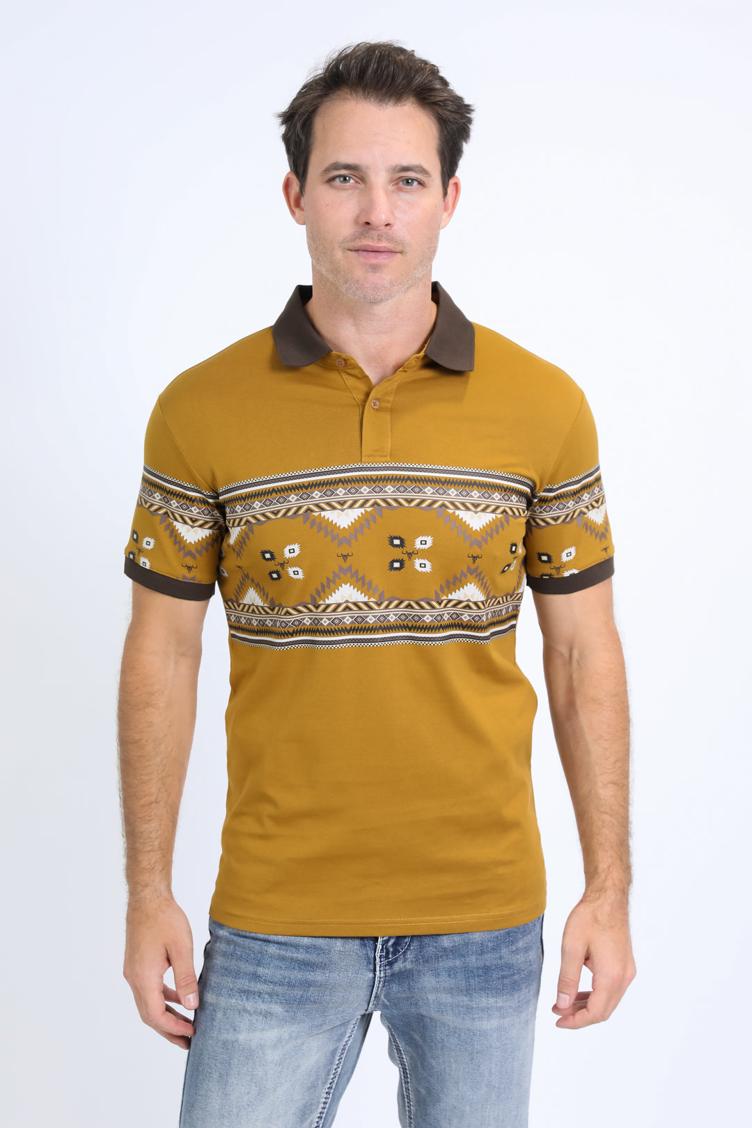 mustard aztec panoramic polo side platini
