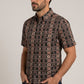 black aztec stripe short sleeve shirt men platini side