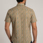 khaki aztec stripe short sleeve shirt men platini back