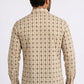 beige aztec stripe western shirt men platini back