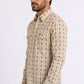 beige aztec stripe western shirt men platini detail