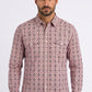 pink aztec stripe western shirt men platini front
