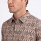 beige aztec geometric performance polo men platini side